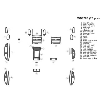 B&I® - 2D Blackwood Small Dash Kit (25 Pcs)