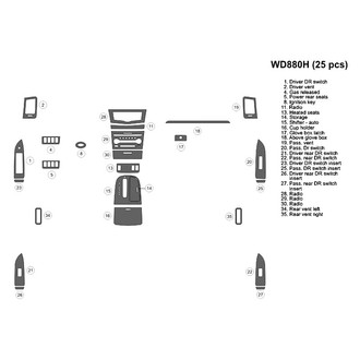B&I® - 2D Blackwood Small Dash Kit (25 Pcs)