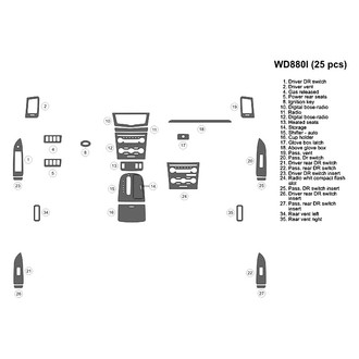 B&I® - 2D Blackwood Small Dash Kit (25 Pcs)