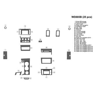 B&I® - 2D Blackwood Small Dash Kit (25 Pcs)