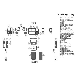 B&I® - 2D Blackwood Small Dash Kit (33 Pcs)