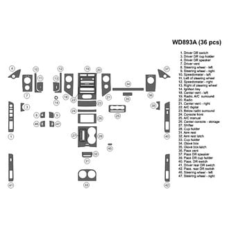 B&I® - 2D Blackwood Large Dash Kit (36 Pcs)