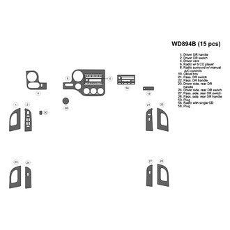 B&I® - 2D Blackwood Small Dash Kit (15 Pcs)