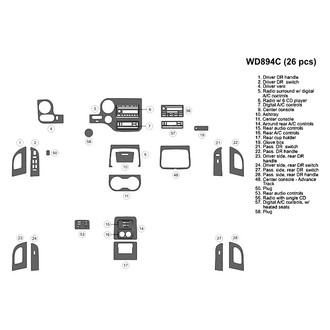 B&I® - 2D Blackwood Large Dash Kit (26 Pcs)