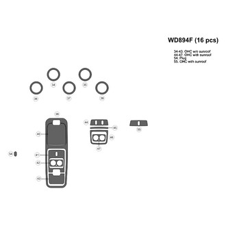 B&I® - 2D Blackwood Upgrade Kit (16 Pcs) Dash Kit