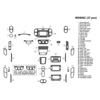 B&I® - 2D Blackwood Large Dash Kit (37 Pcs)