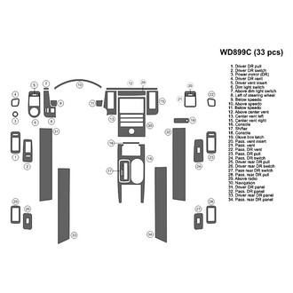B&I® - 2D Blackwood Large Dash Kit (33 Pcs)