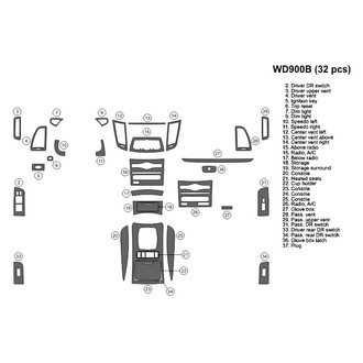 B&I® - 2D Blackwood Small Dash Kit (32 Pcs)