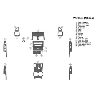 B&I® - 2D Blackwood Small Dash Kit (18 Pcs)