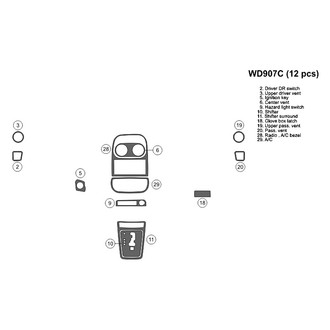 B&I® - 2D Blackwood Small Dash Kit (12 Pcs)
