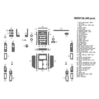 B&I® - 2D Blackwood Main Dash Kit (46 Pcs)