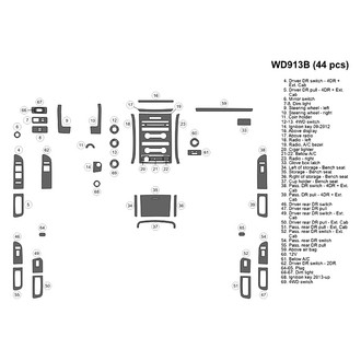 B&I® - 2D Blackwood Main Dash Kit (44 Pcs)
