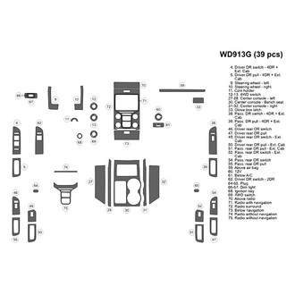 B&I® - 2D Blackwood Main Dash Kit (39 Pcs)