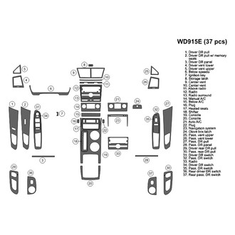B&I® - 2D Blackwood Medium Dash Kit (37 Pcs)