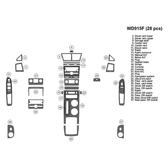 B&I® - 2D Blackwood Small Dash Kit (28 Pcs)