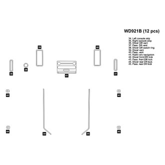 B&I® - 2D Chrome Factory Match Upgrade Kit (12 Pcs) Dash Kit
