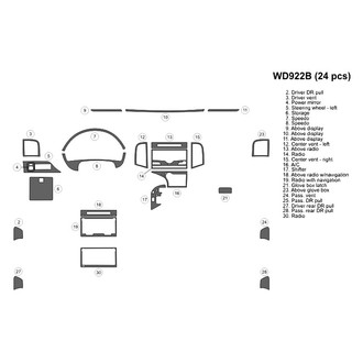 B&I® - 2D Blackwood Small Dash Kit (24 Pcs)