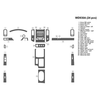 B&I® - 2D Blackwood Full Dash Kit (24 Pcs)