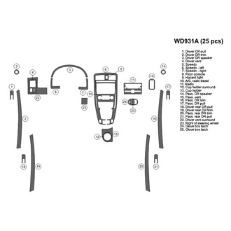 B&I® - 2D Blackwood Full Dash Kit (25 Pcs)