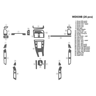 B&I® - 2D Blackwood Large Dash Kit (26 Pcs)
