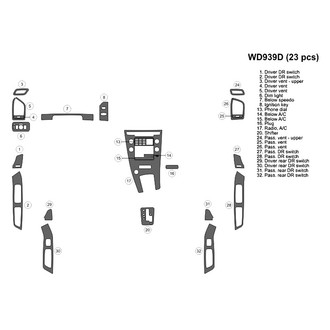 B&I® - 2D Blackwood Small Dash Kit (23 Pcs)