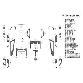 B&I® - 2D Blackwood Small Dash Kit (33 Pcs)