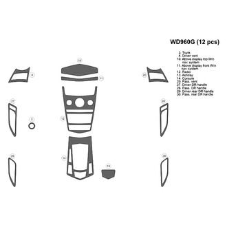 B&I® - 2D Blackwood Small Dash Kit (12 Pcs)