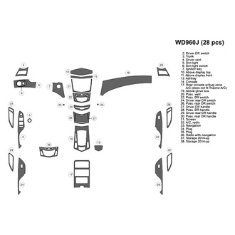 B&I® - 2D Blackwood Large Dash Kit (28 Pcs)