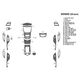 B&I® - 2D Blackwood Medium Dash Kit (24 Pcs)