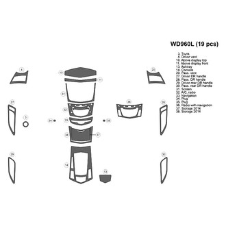 B&I® - 2D Blackwood Small Dash Kit (19 Pcs)