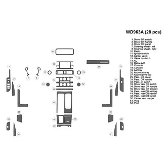 B&I® - 2D Blackwood Small Dash Kit (28 Pcs)