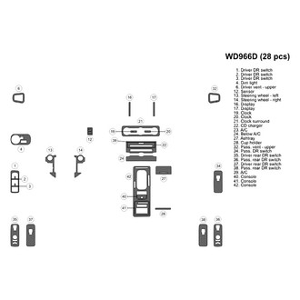 B&I® - 2D Blackwood Small Dash Kit (28 Pcs)