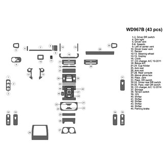 B&I® - 2D Blackwood Large Dash Kit (42 Pcs)