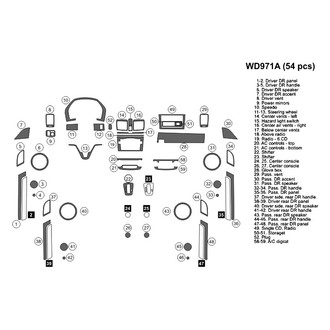 B&I® - 2D Blackwood Large Dash Kit (54 Pcs)