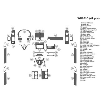 B&I® - 2D Blackwood Large Dash Kit (41 Pcs)
