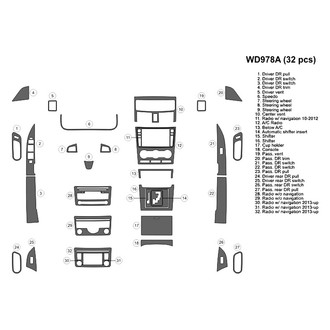 B&I® - 2D Blackwood Large Dash Kit (32 Pcs)