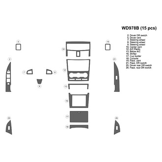 B&I® - 2D Blackwood Small Dash Kit (15 Pcs)