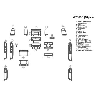 B&I® - 2D Blackwood Medium Dash Kit (20 Pcs)