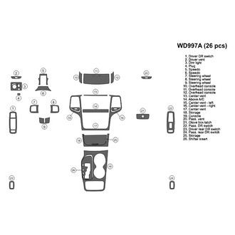 B&I® - 2D Blackwood Small Dash Kit (26 Pcs)