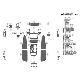 B&I® - 2D Blackwood Medium Dash Kit (33 Pcs)
