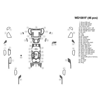 B&I® - 2D Blackwood Small Dash Kit (46 Pcs)