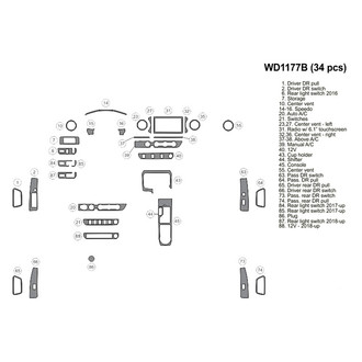 B&I® - 2D Blackwood Small Dash Kit (34 Pcs)
