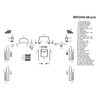 B&I® - 2D Blackwood Large Dash Kit (54 Pcs)