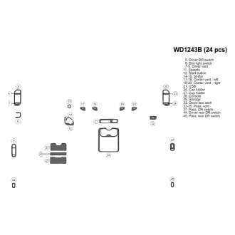 B&I® - 2D Blackwood Small Dash Kit (27 Pcs)