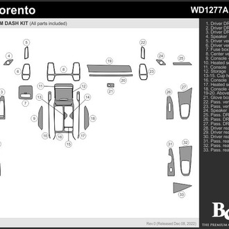 B&I® - 2D Blackwood Large Dash Kit (33 Pcs)