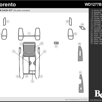B&I® - 2D Blackwood Small Dash Kit (20 Pcs)