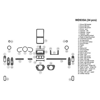 B&I® - 2D Blackwood Full Dash Kit (32 Pcs)