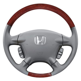 B&I® - Premium Design Black Leather Steering Wheel with Black Carbon Grip Steering Wheel