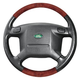 B&I® - Premium Design Beige Leather Steering Wheel with Black Carbon Grip Steering Wheel