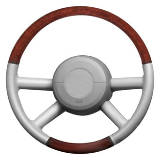B&I® - Premium Design Black Leather Steering Wheel with Black Carbon Grip Steering Wheel